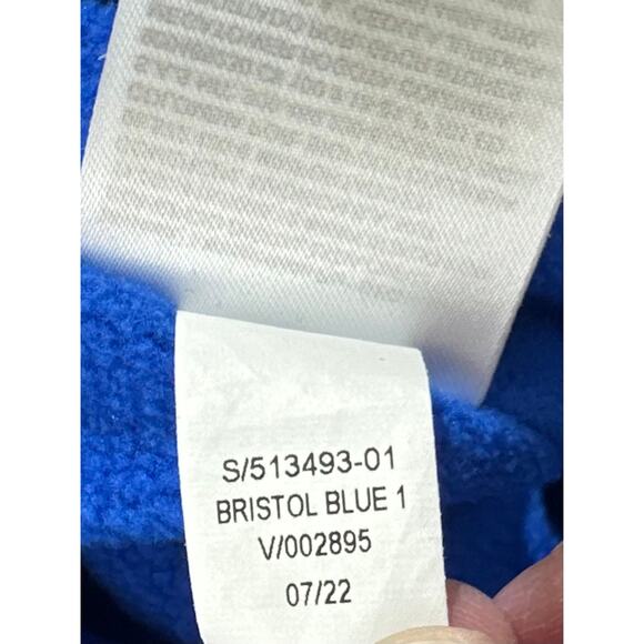 Gap GapFit Fleece Lined Track Pants Royal Blue Large (32x30) High Rise Calf Snap - Picture 6 of 10